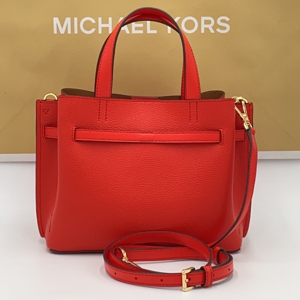 MICHAEL KORS EMILIA SMALL SATCHEL DARK SANGRIA - Picture 5 of 15